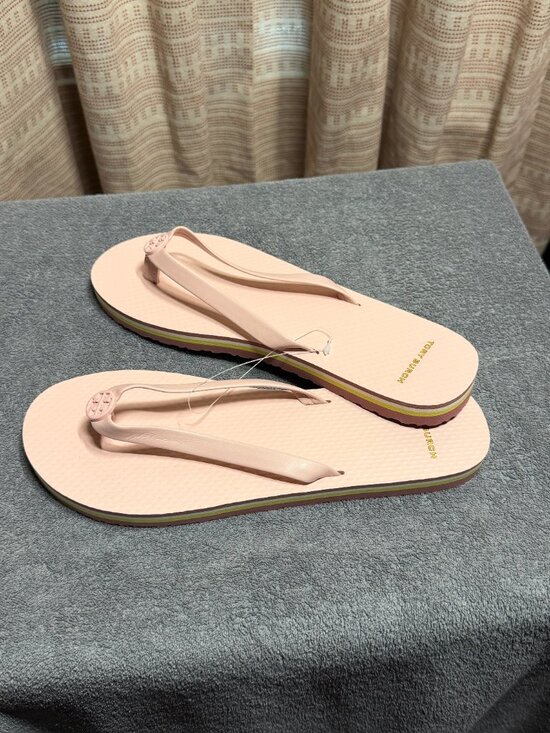 Tory Burch Shoes - NWT Tory Burch 2022 Mini Minnie Flip-Flops in Porcelain Pink - Size  8